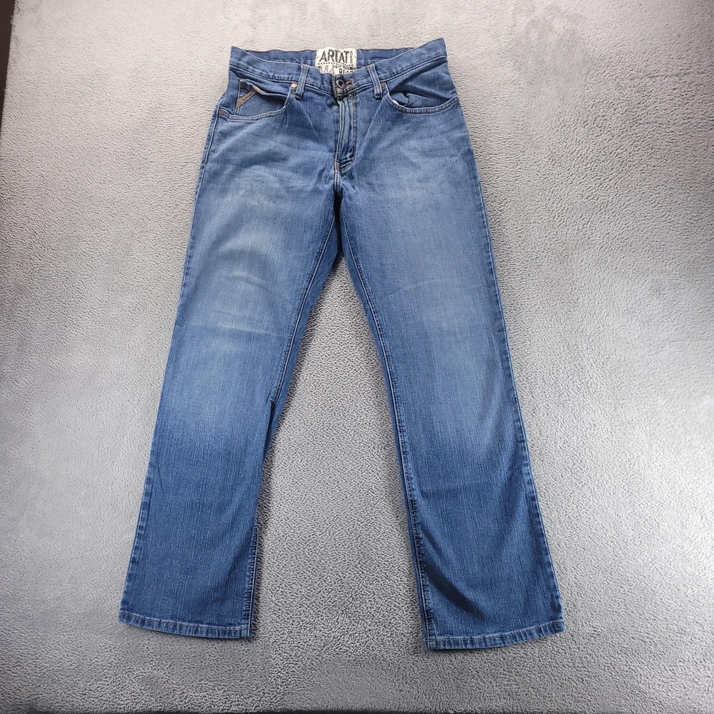 Ariat Jeans Mens 34 Blue M4 Boot Low Rise Relaxed Bootcut Stretch 10022676